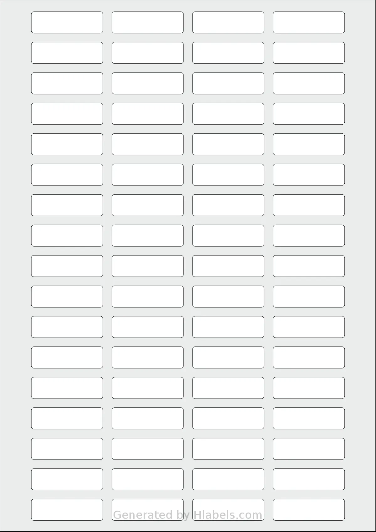 Blank Printable Ad Size Template
