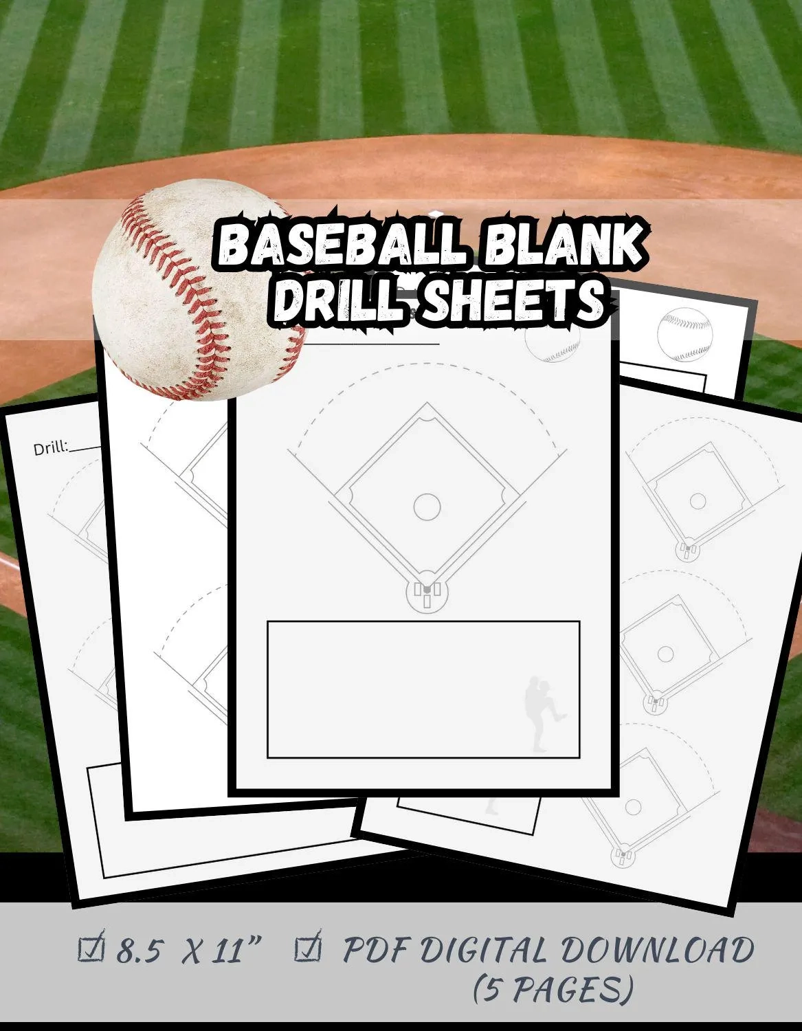 Baseball Blanko Drill Sheets F r Baseball Trainer Oder Spieler 