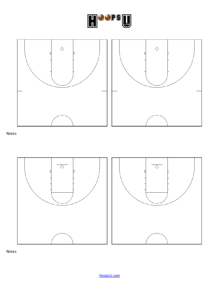 Printable Blank Shot Chart Basketball