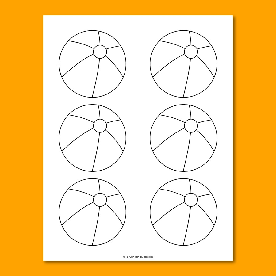 Beach Ball Template Fun All Year Round