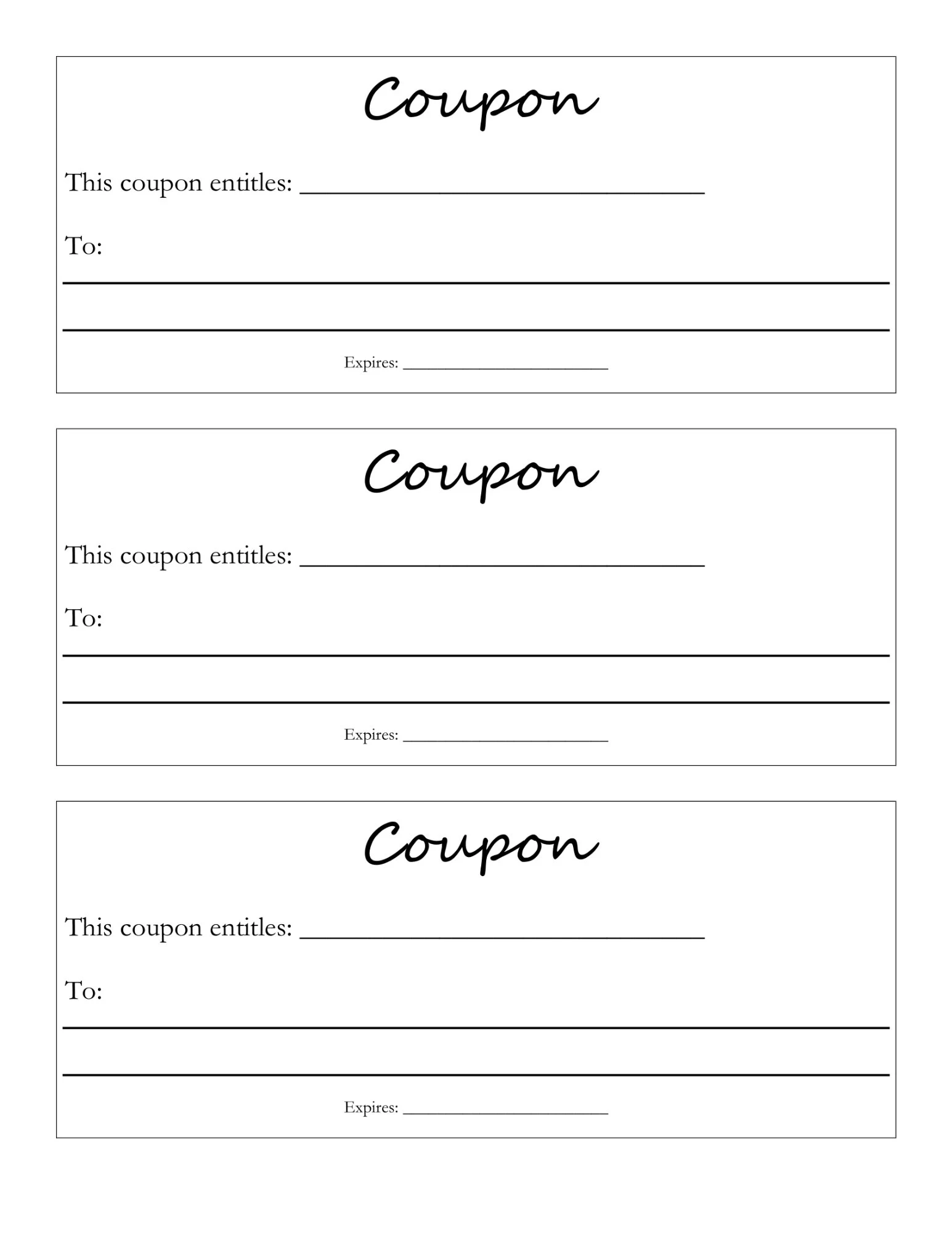 Benutzerdefinierter Coupon PDF Bearbeitbar Und Druckbar Etsy de