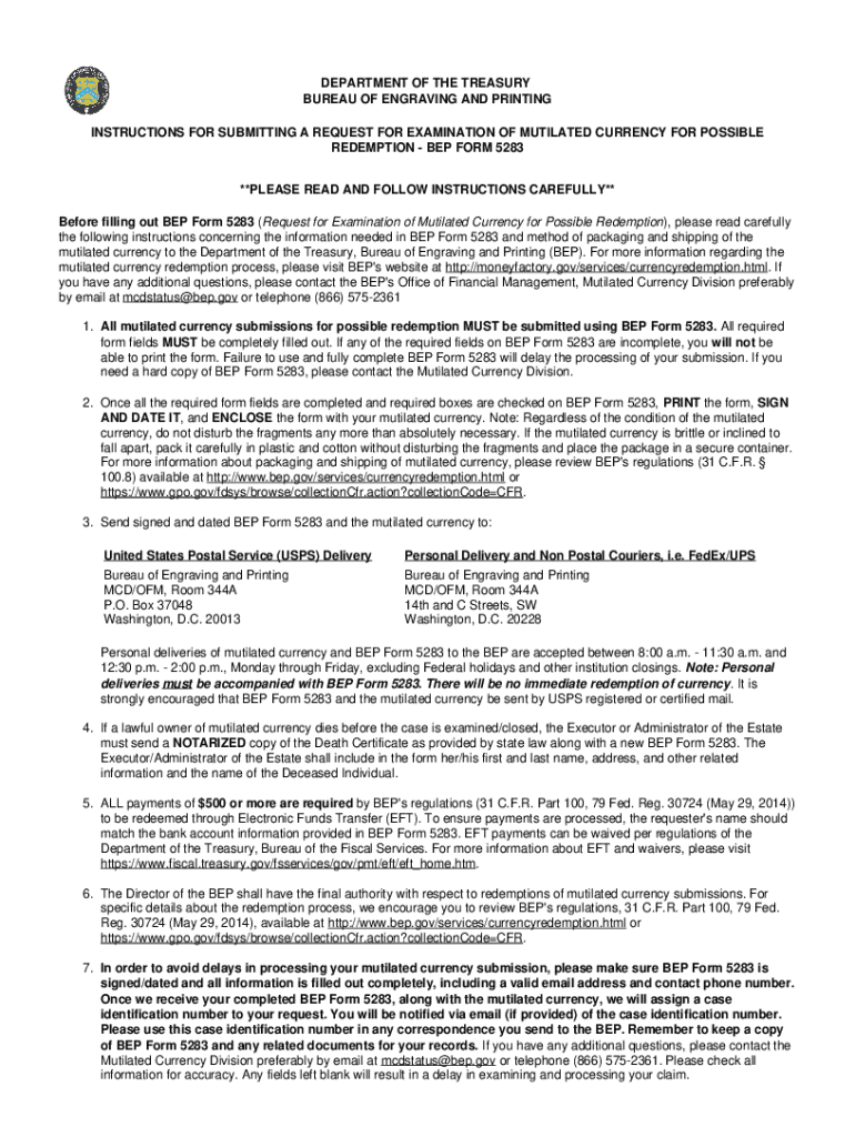 Bep Form 5283 Fill Out amp Sign Online DocHub