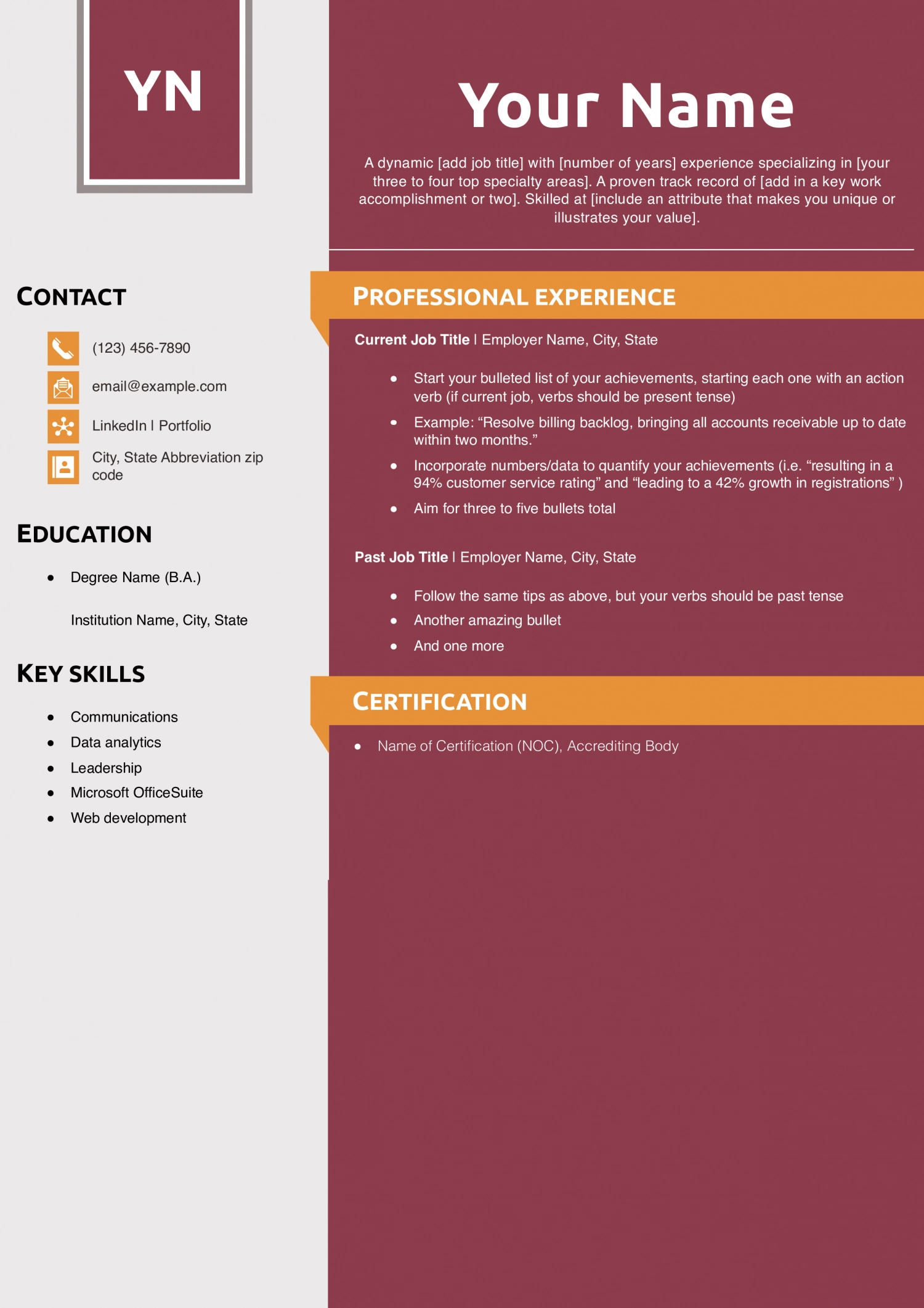 Best Blank Resume Examples And Templates For 2025