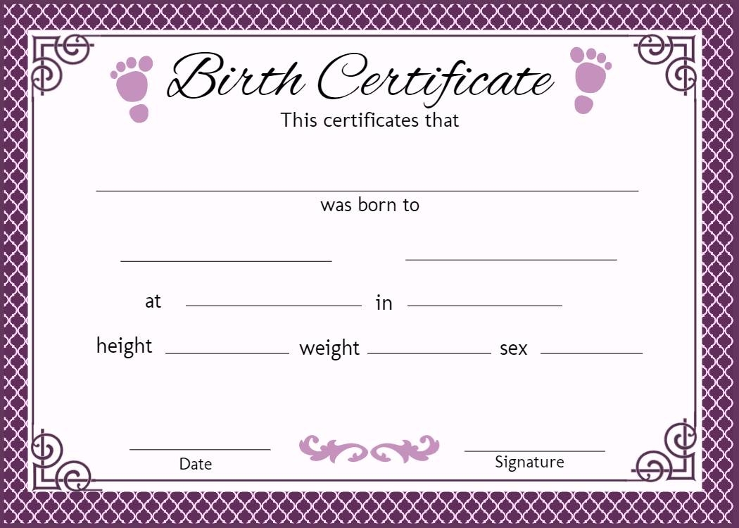 Printable Certificatw Thats Blank