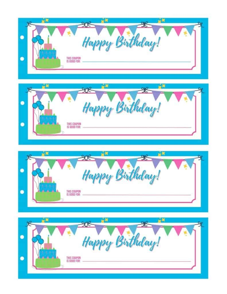 Birthday Gift Coupons Free Printables Add A Little Adventure