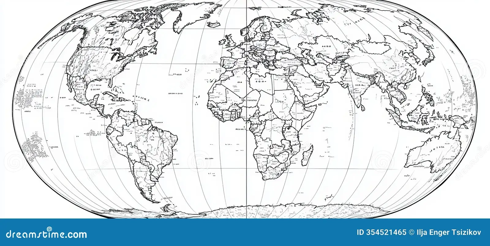 Printable Blank Globe