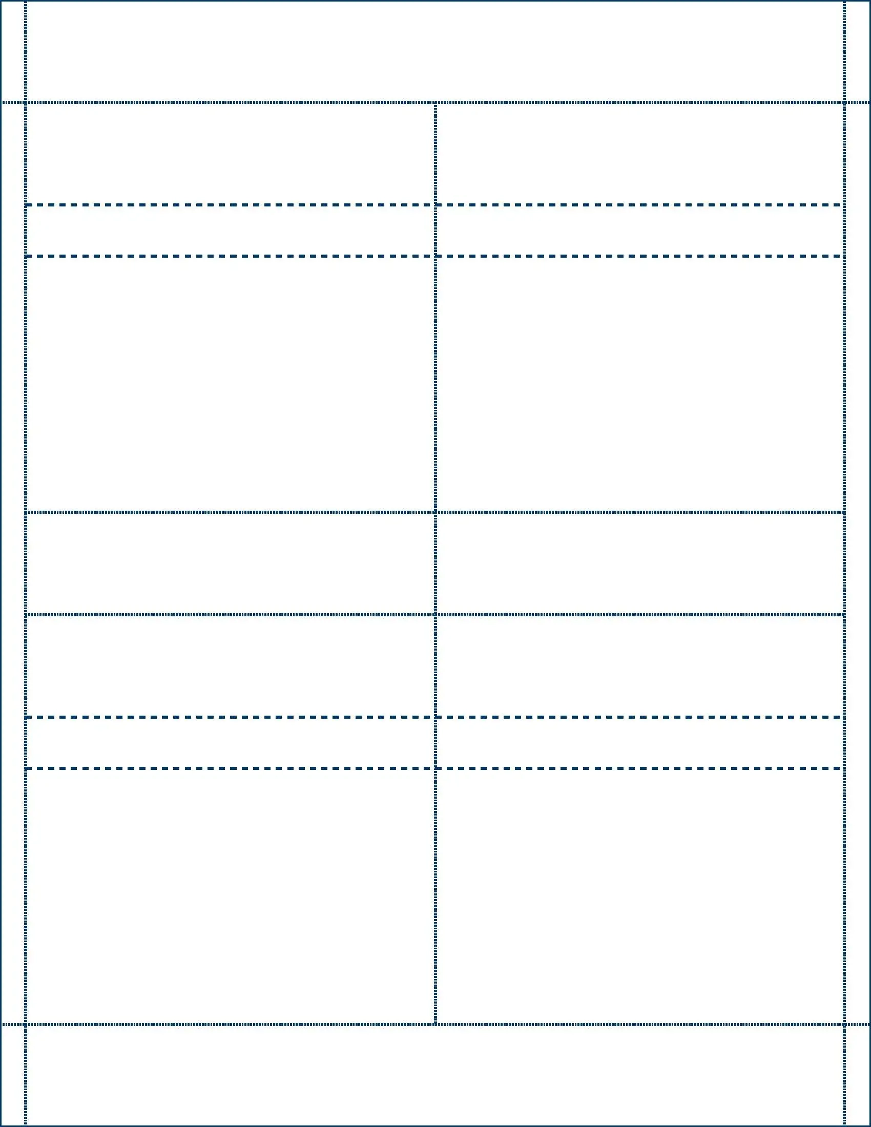 Blank 4 up J Cards