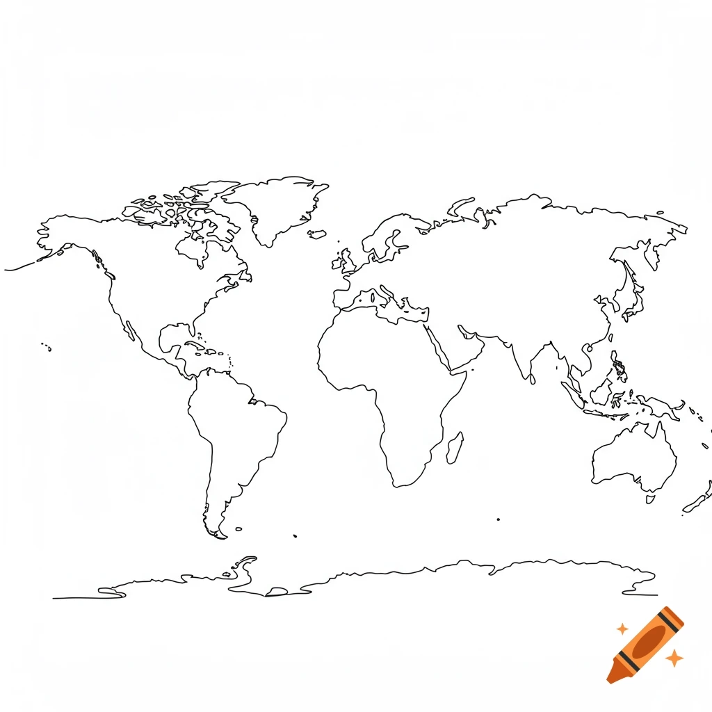 Blank Aesthetic Map Of Afro Eurasia Created On Craiyon