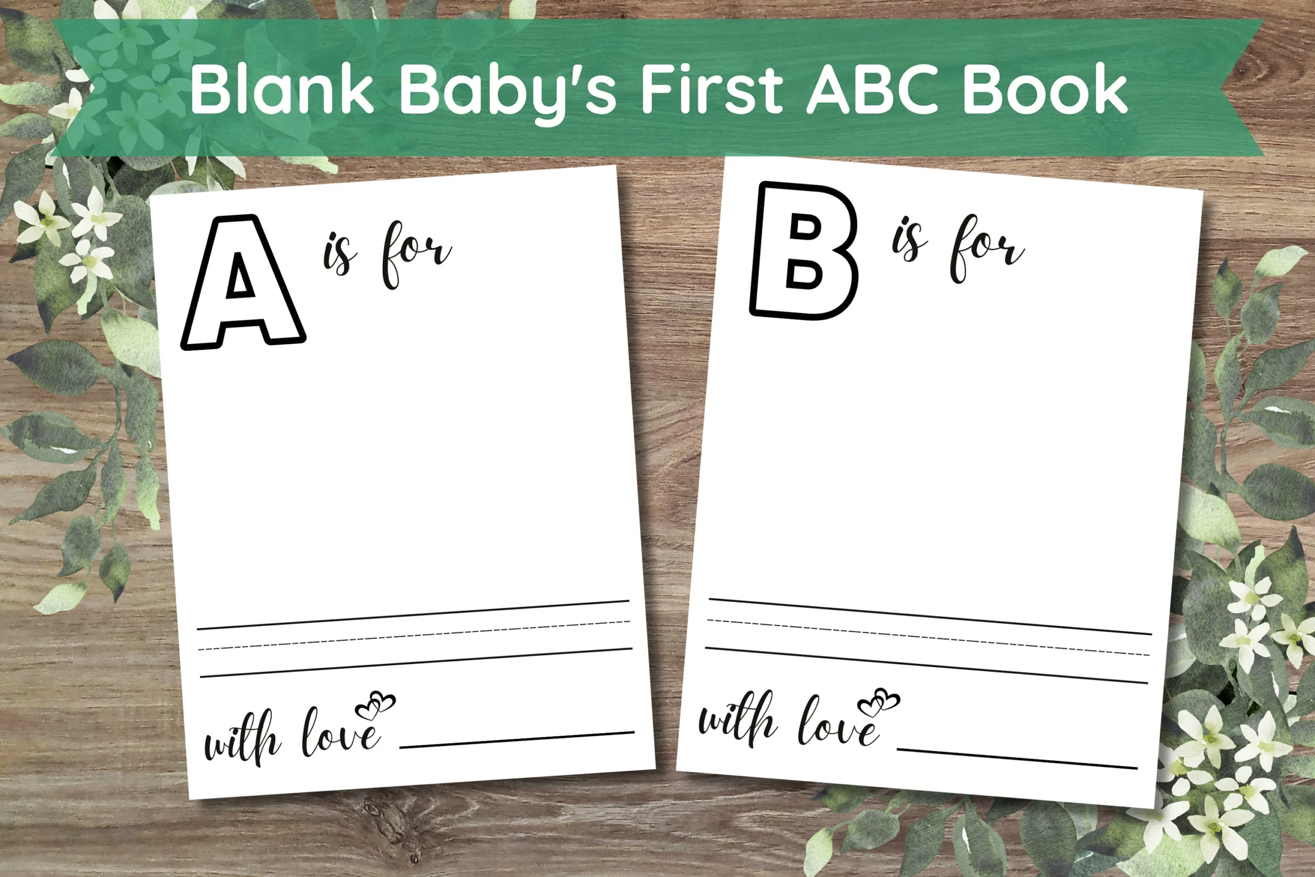 Blank Alphabet Book Baby s First ABC Book Baby s First Alphabet Book Coloring Pages Coloring Book 2 Sizes Included Instant Download
