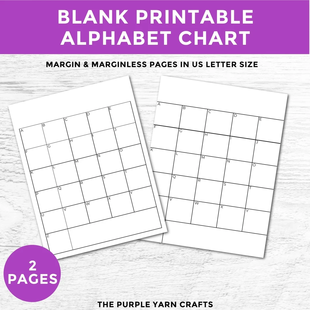 Blank Alphabet Chart Printable Alphabet Graph Blank ABC Chart 