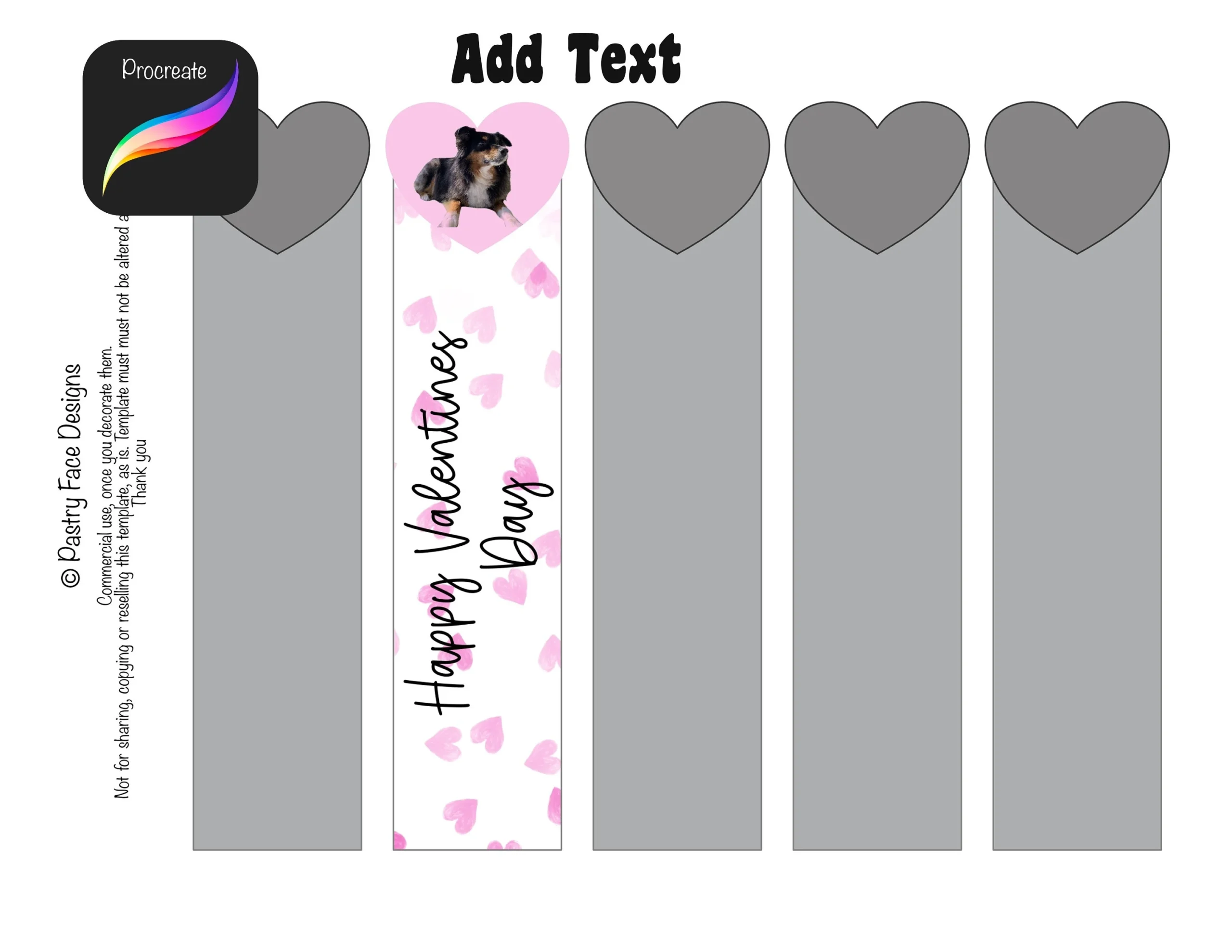 Blank Bookmark Template With Heart Approx 1 5 X 6inch Use In 