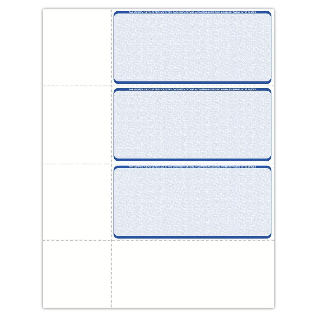 Blank Business Check Paper Wallet Size Blank Checks Check Depot