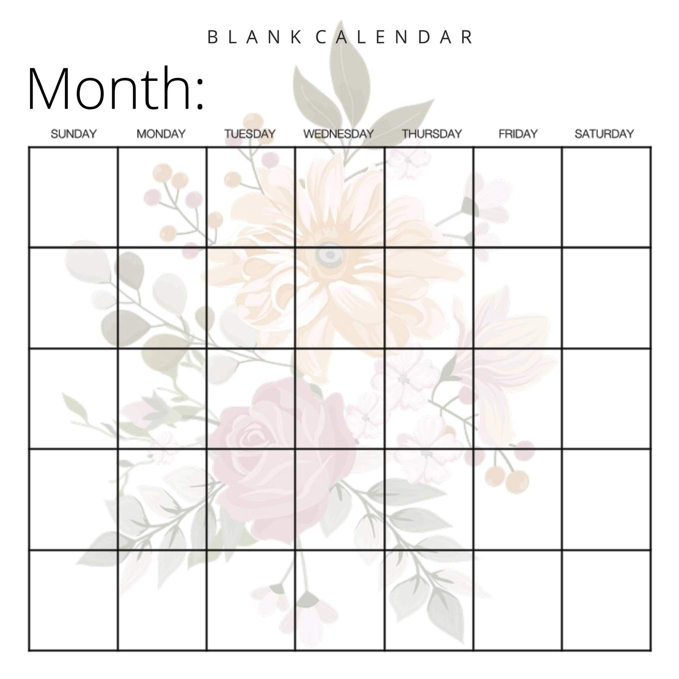 Blank Calendar Pretty Flowers Undated Planner For Organizing Tasks Goals Scheduling DIY Calendar Book Llama Bird Press Amazon de Books
