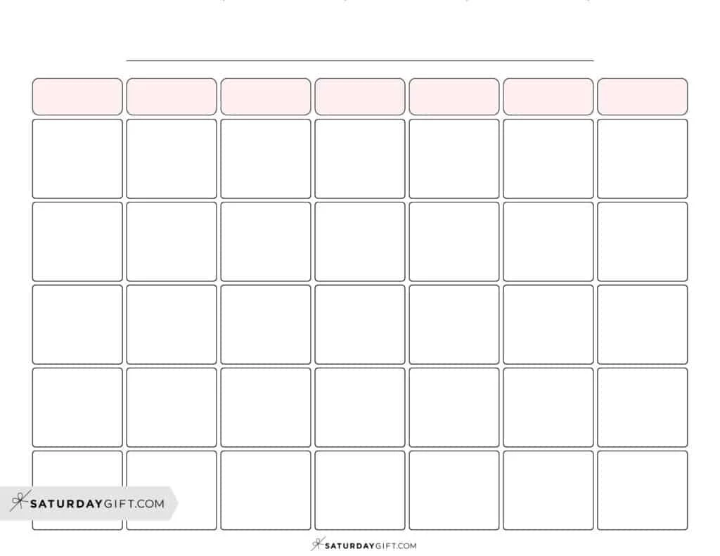 Printable Blank Calendars