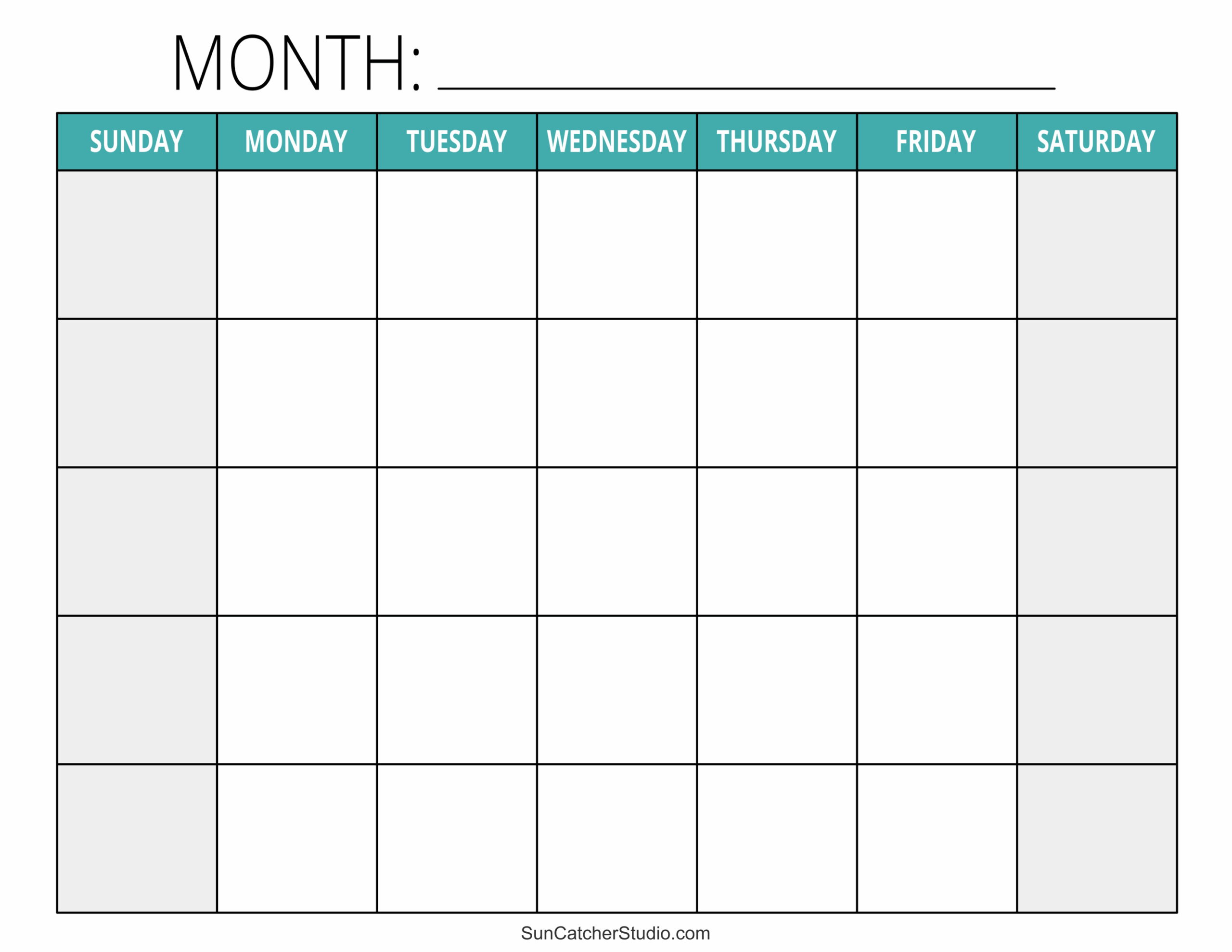 Blank Calendar Templates Monthly amp Weekly Free Printables 
