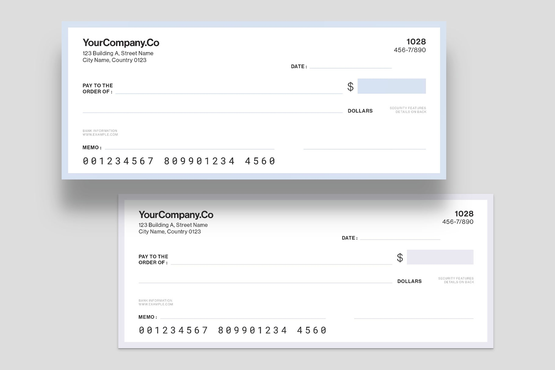 Blank Check Cheque Template BrandPacks