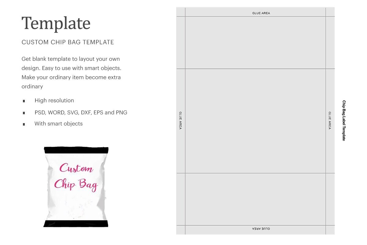 Blank Chip Bag Template Silhouette Studio Cricut Silhouette By 