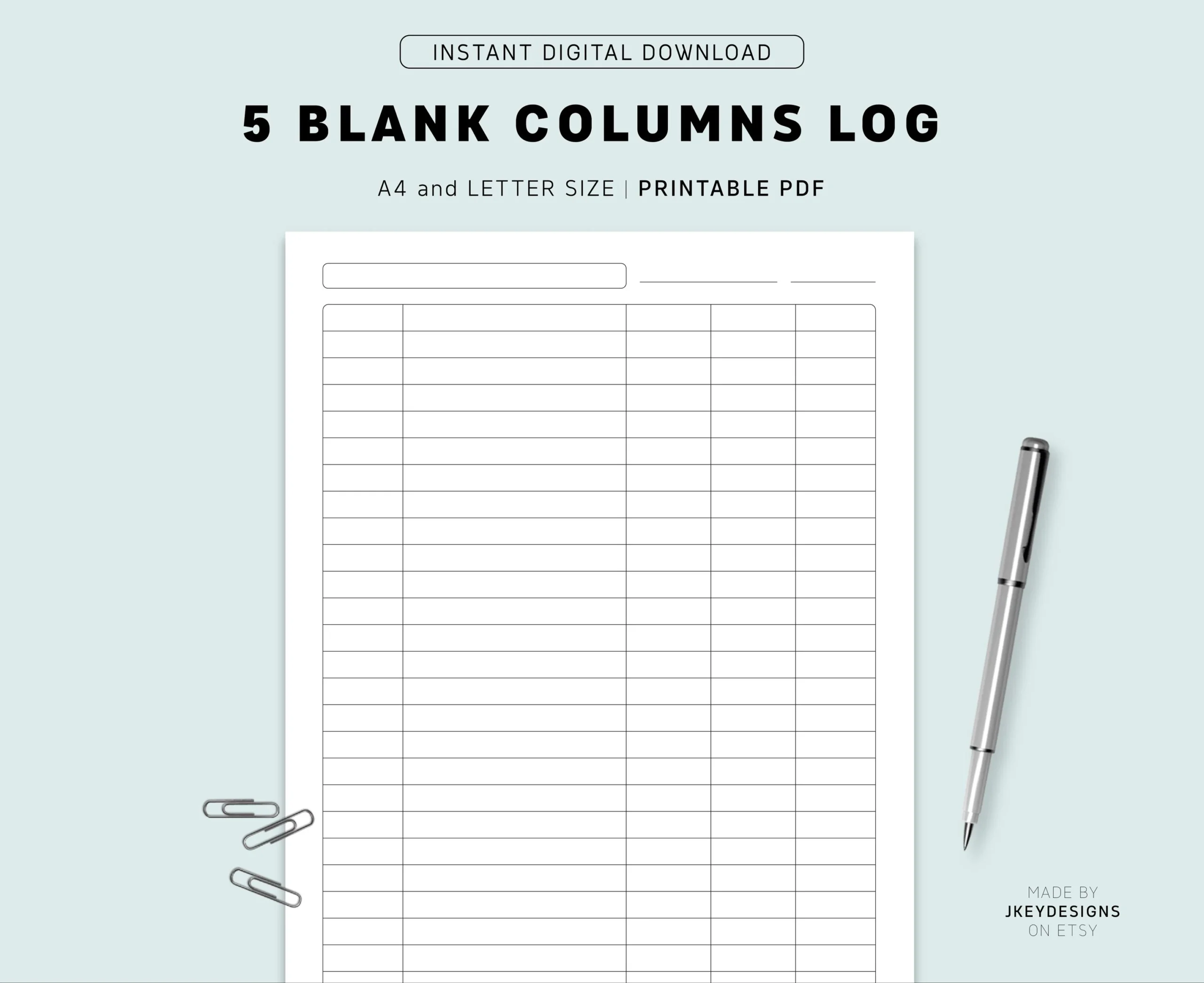 Expository Pillar Printable Blank