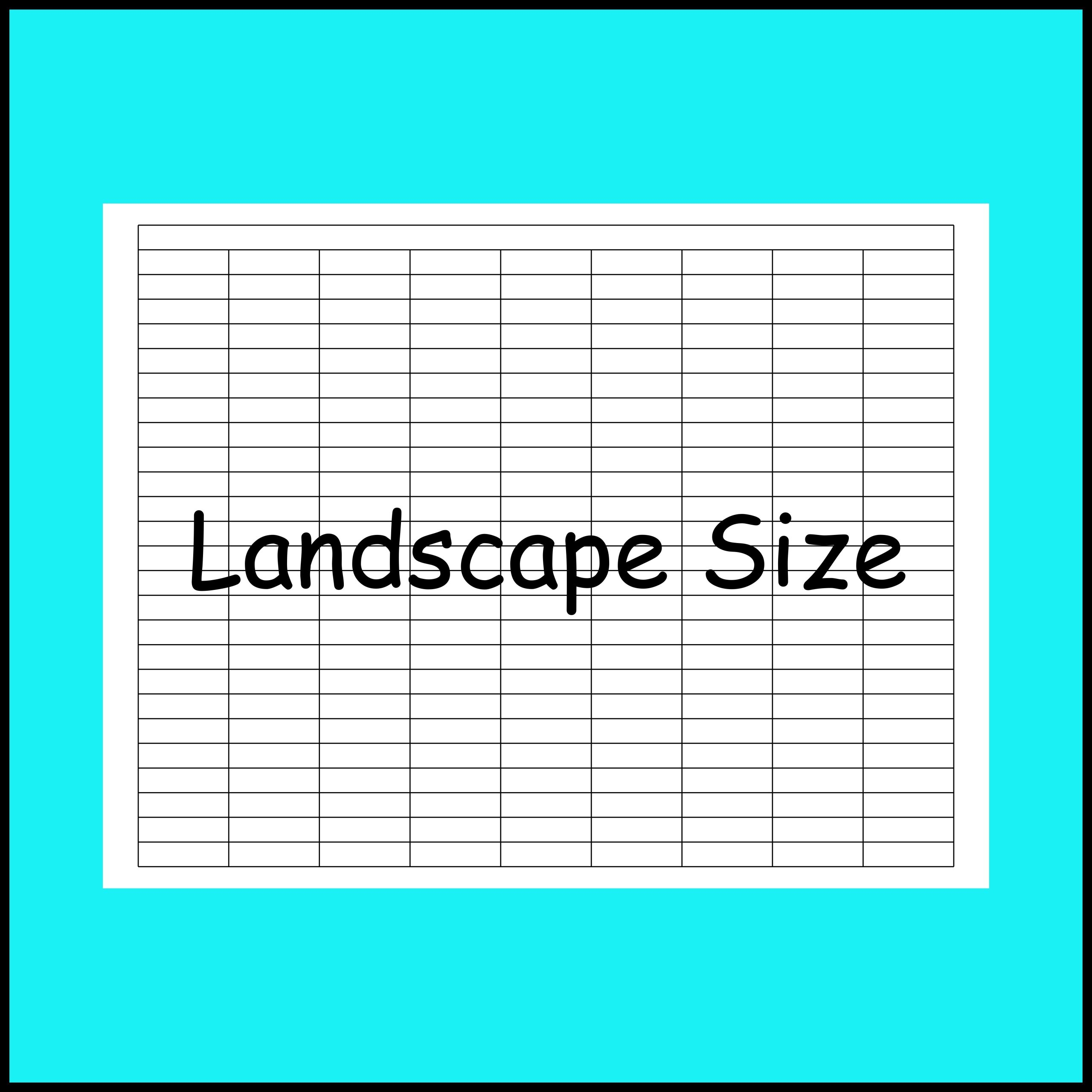 Printable Blank Tables And Charts