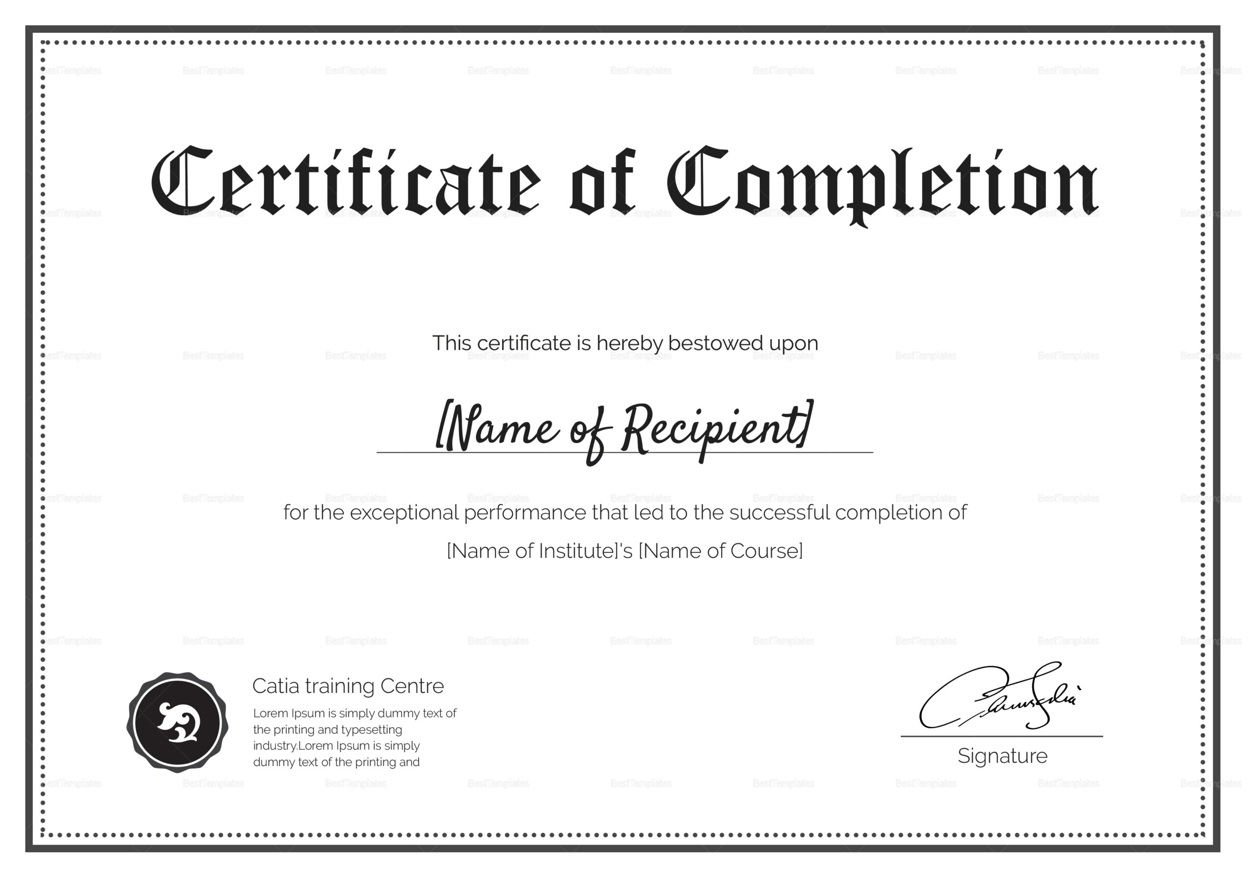 Printable Certificat Blank