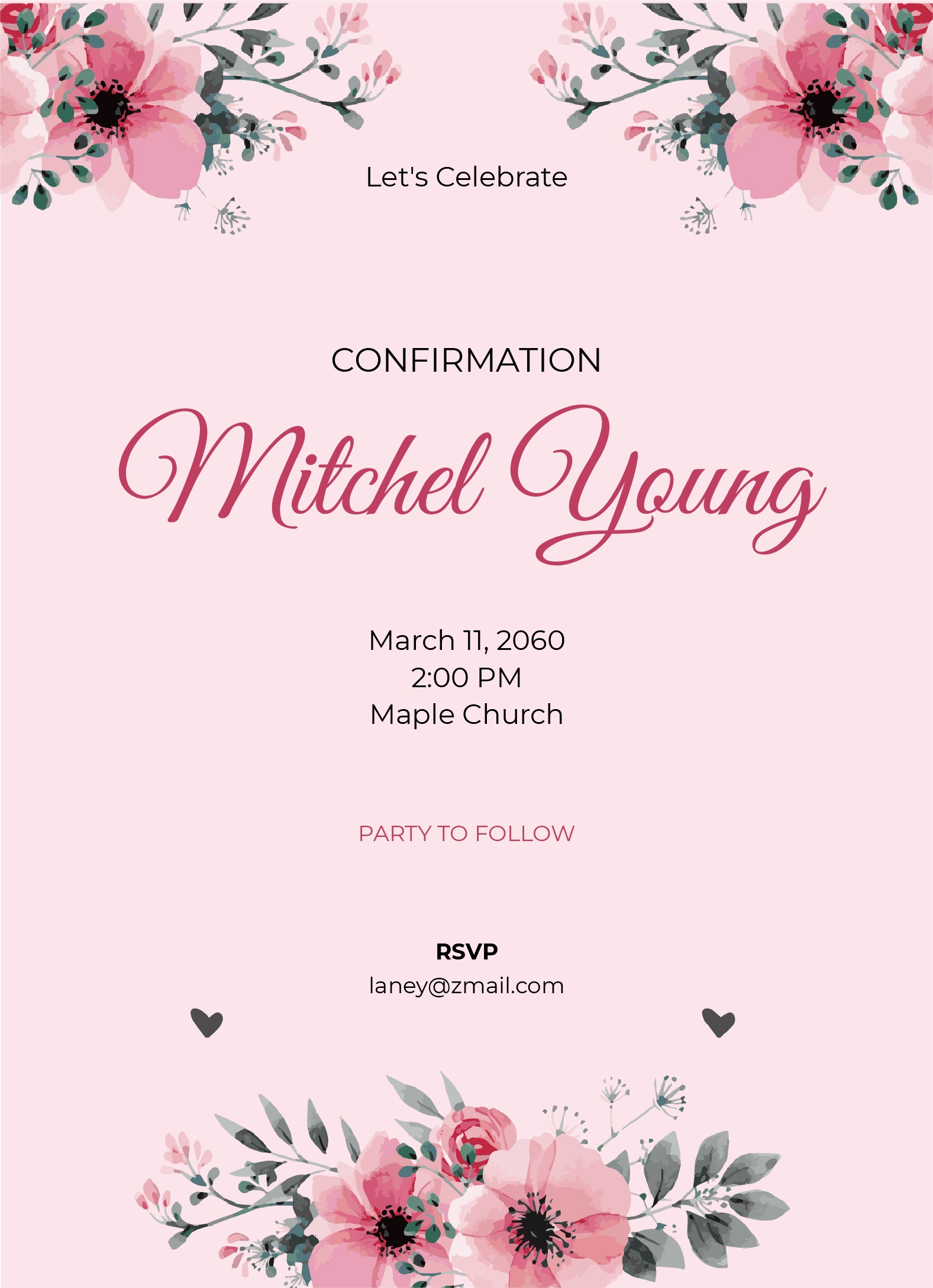 Confirmation Invitations Blank Printable