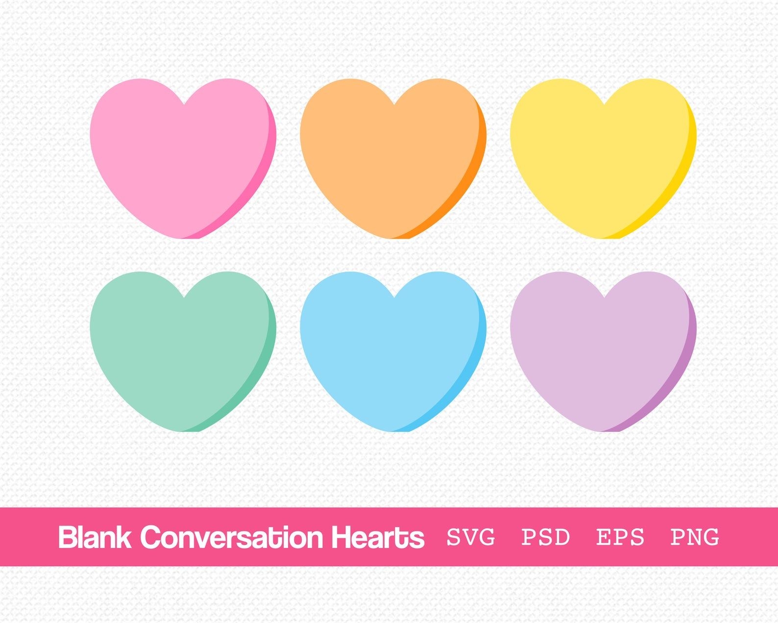 Blank Conversation Hearts Printable Printable Party Favors