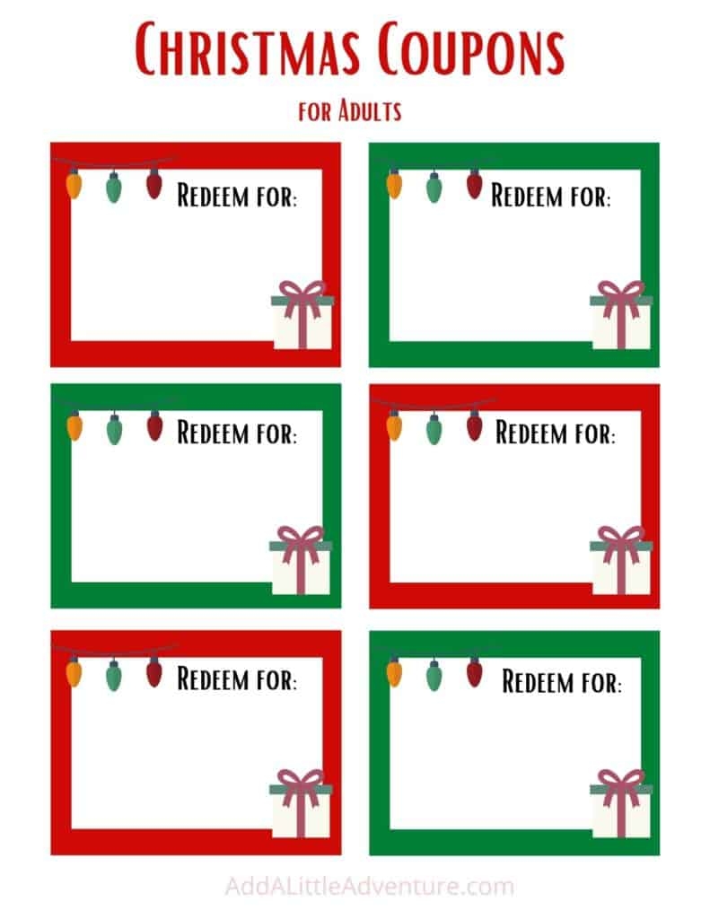 Blank Coupon Templates Free Printables Add A Little Adventure