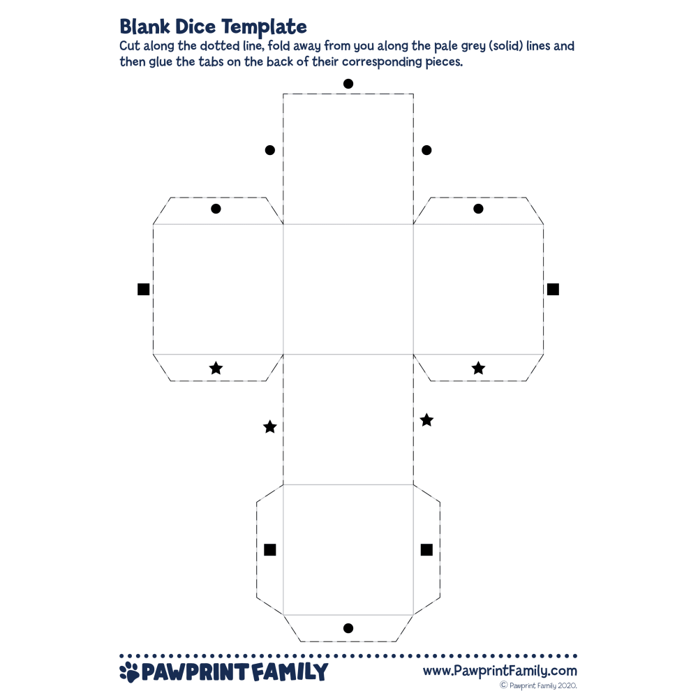 Free Printable Blank Dice