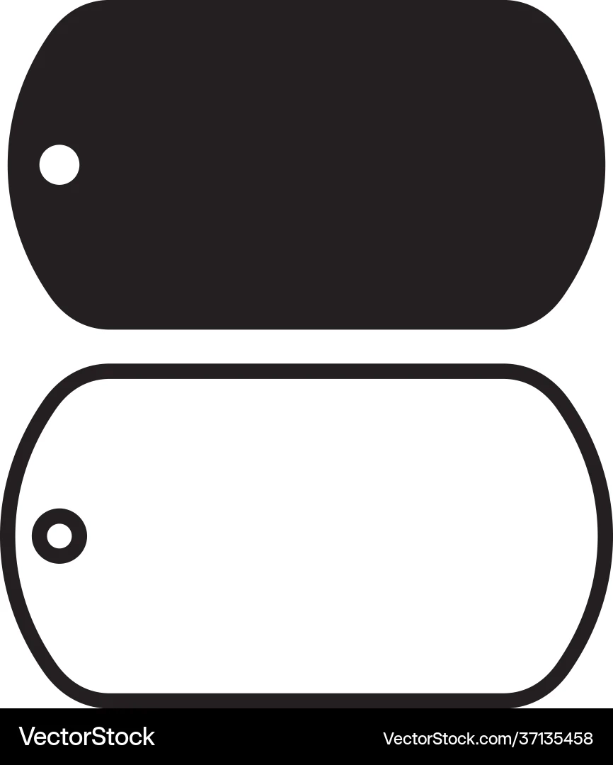 Blank Dog Tag Royalty Free Vector Image VectorStock