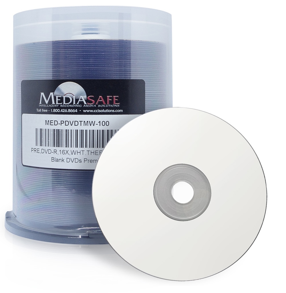 Blank DVDs White Thermal DVD R Discs