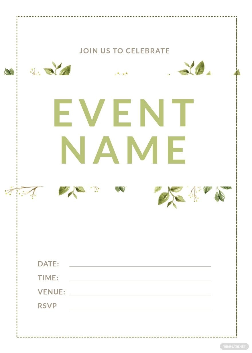 Printable Blank Invitation To Anything