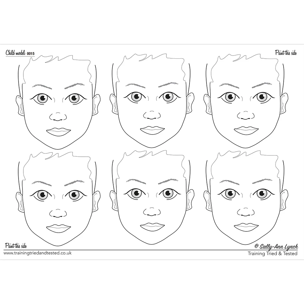 Blank Face PDF Practice Sheets Face Paints amp More Tagged in 