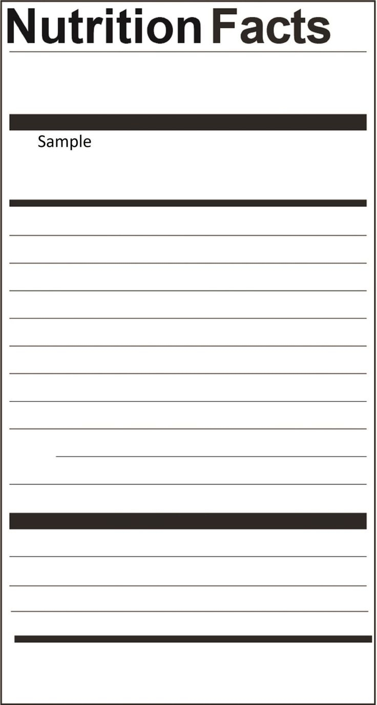 Blank Food Label Template For Regulatory Compliance Professional 