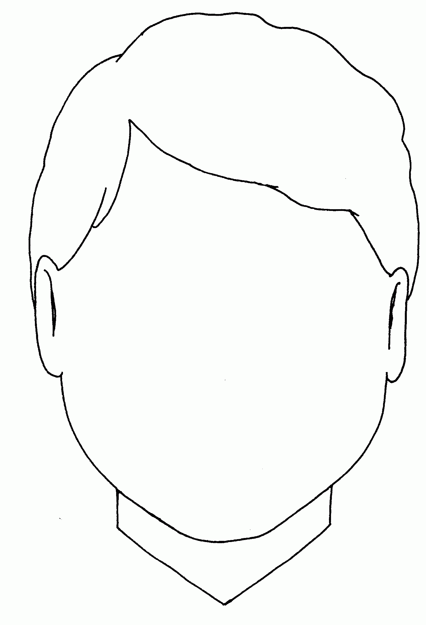Blank Head Coloring Page