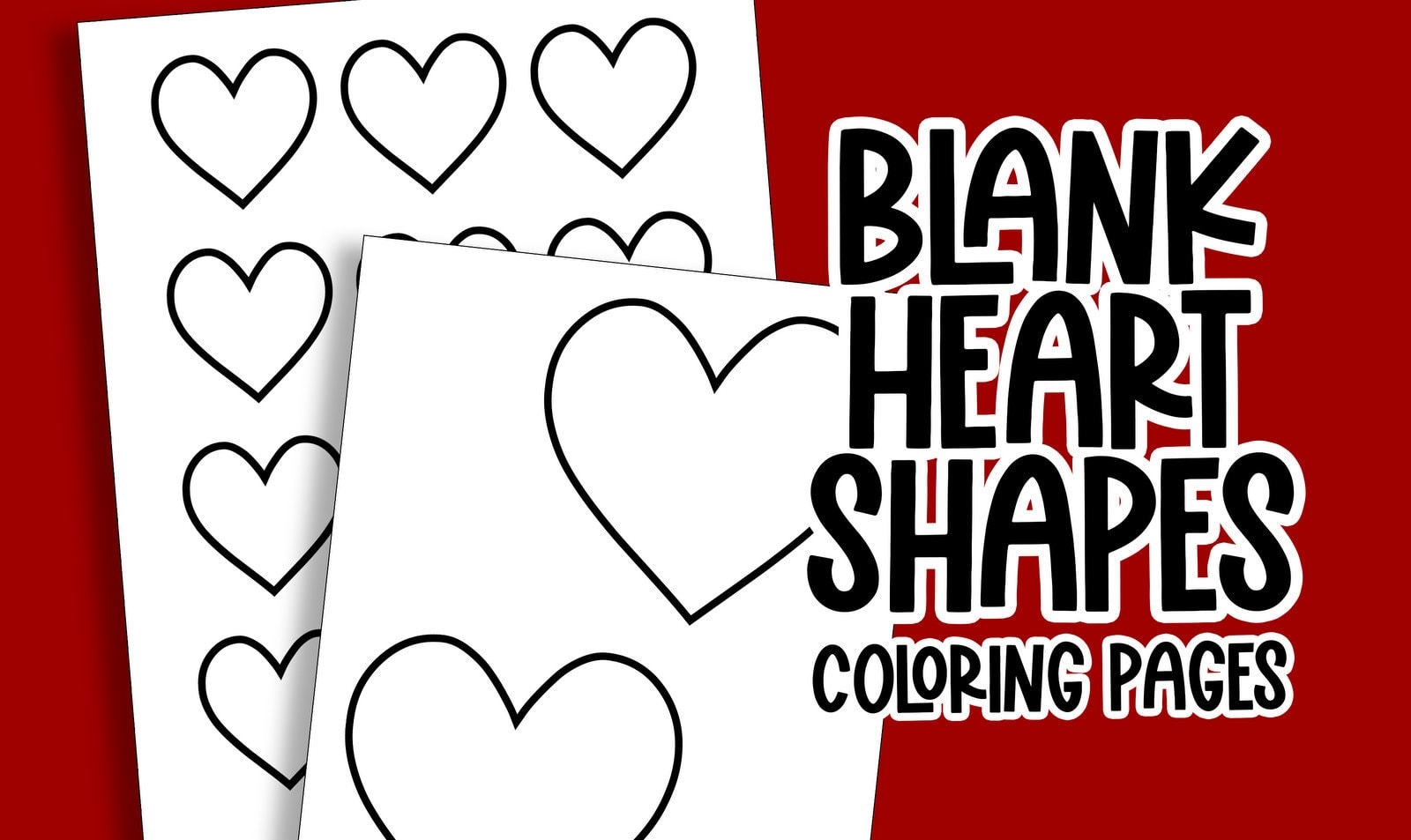 Blank Heart Shape Coloring Pages amp Crafty Printables At 