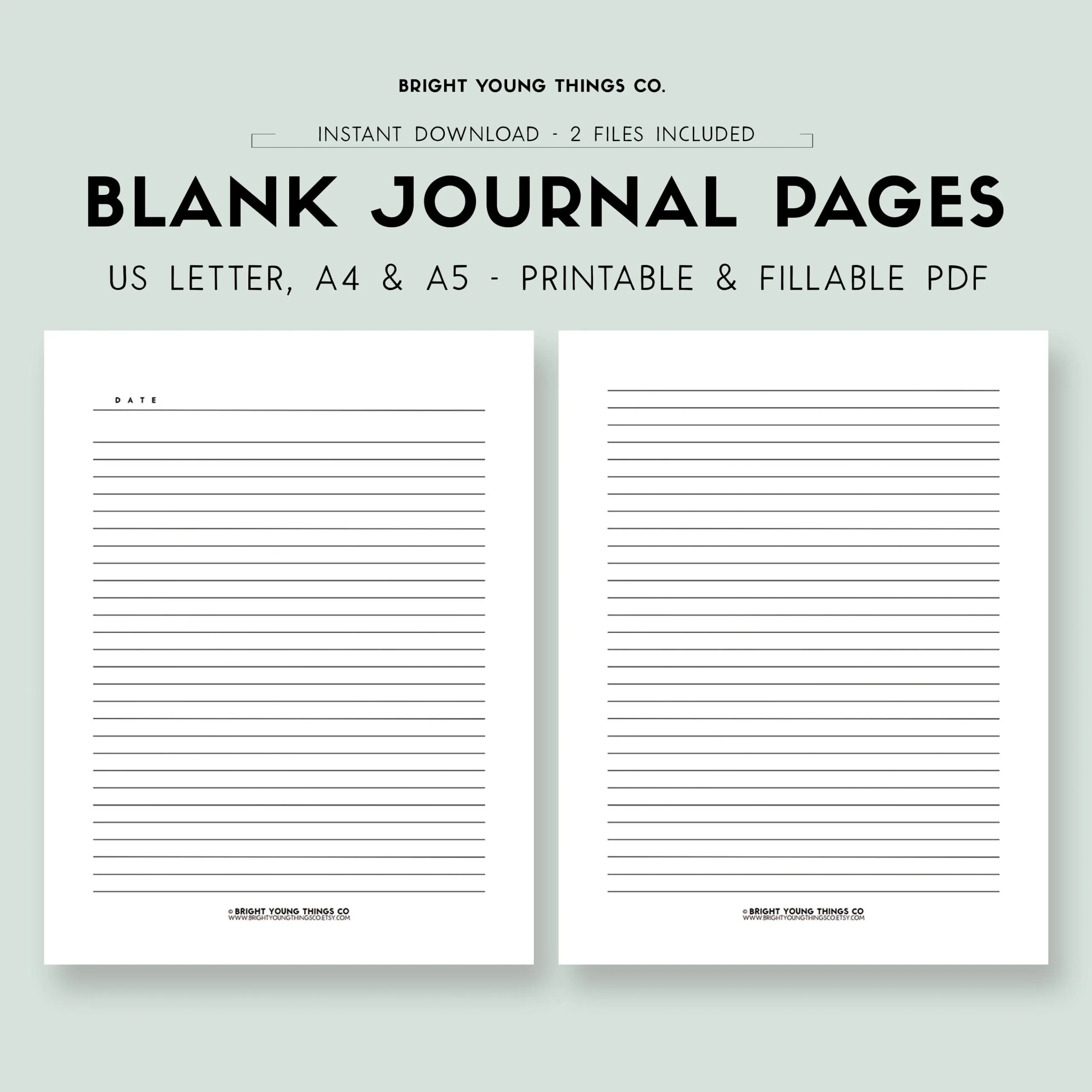 Blank Journal Page Printable Journal Page Printable Lined Sheets 