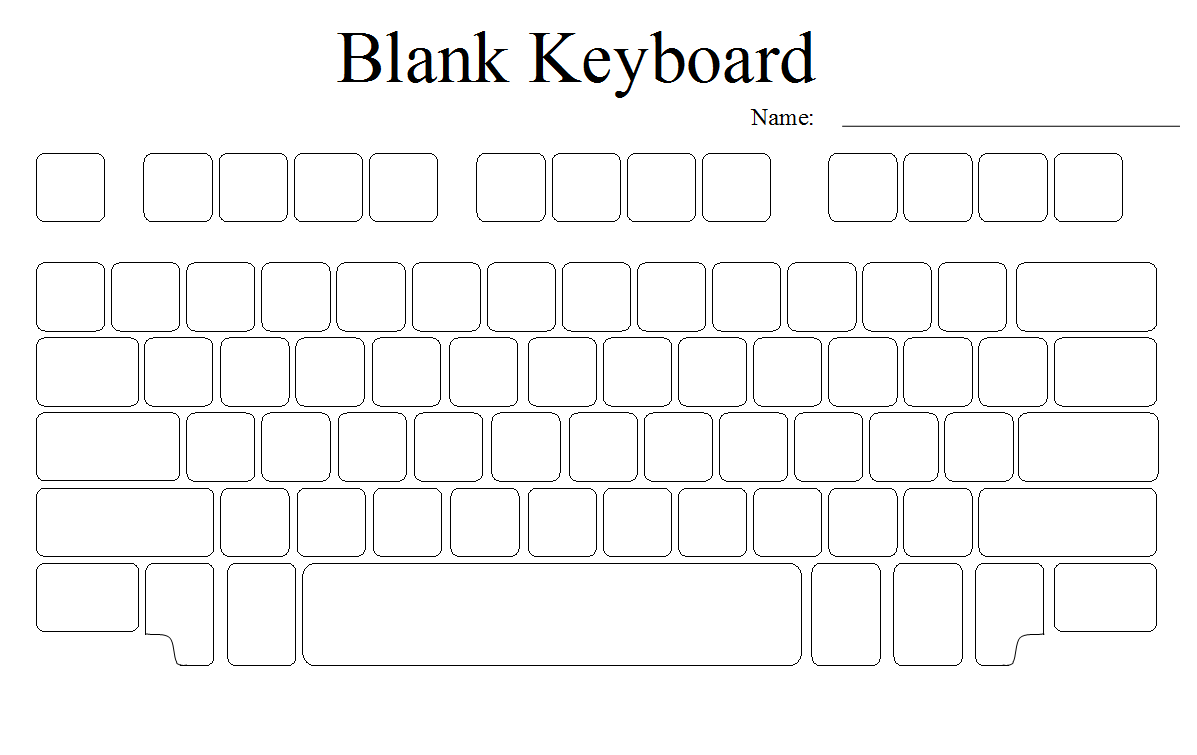 Blank Keyboard Worksheets Library