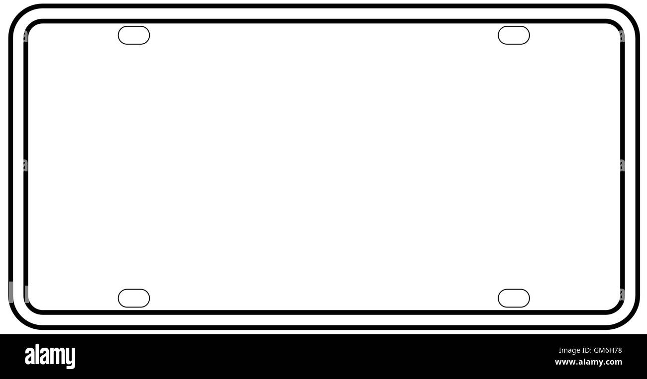 Blank License Plate Border Stock Vector Image amp Art Alamy