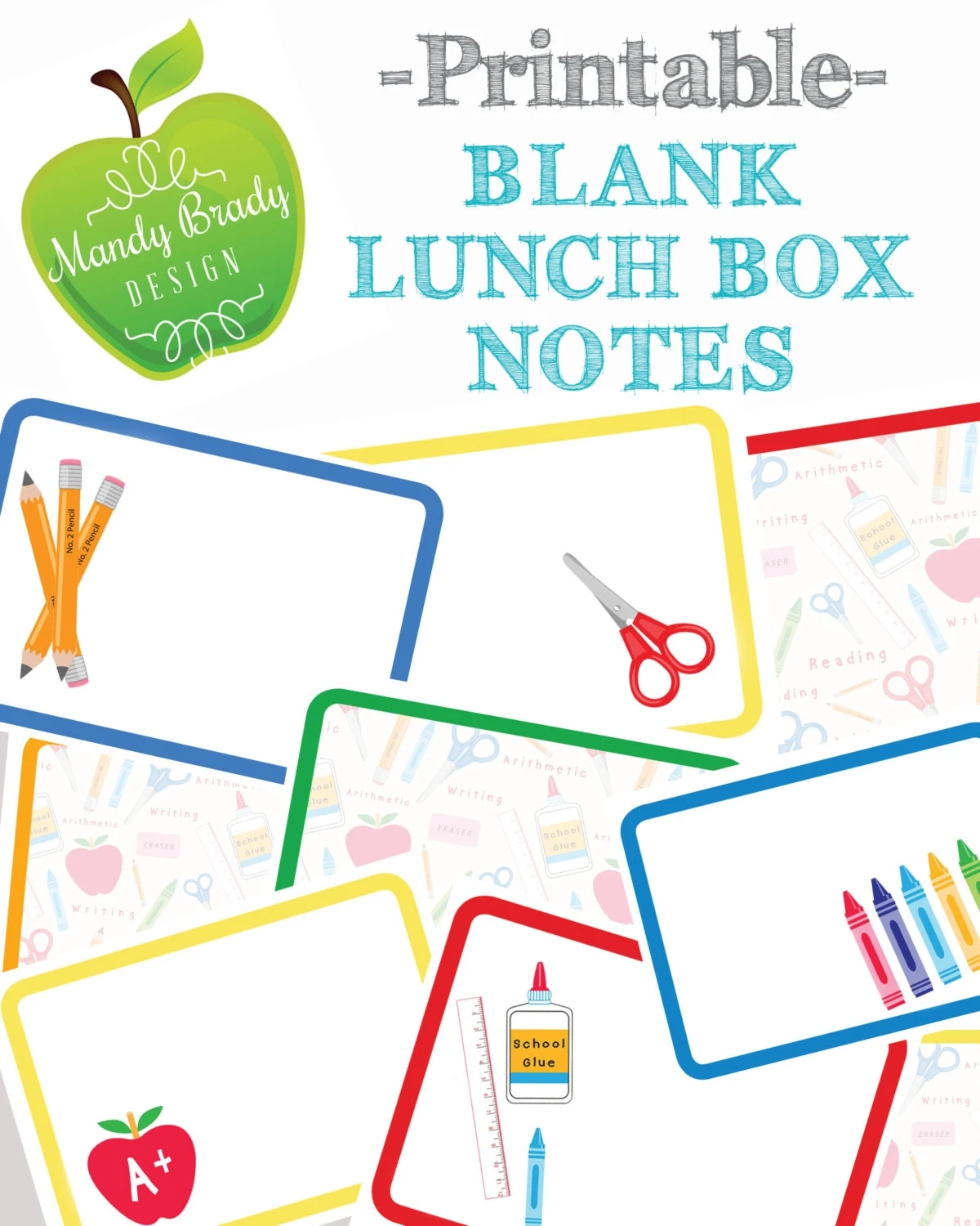 Printable Lunch Box Notes Blank