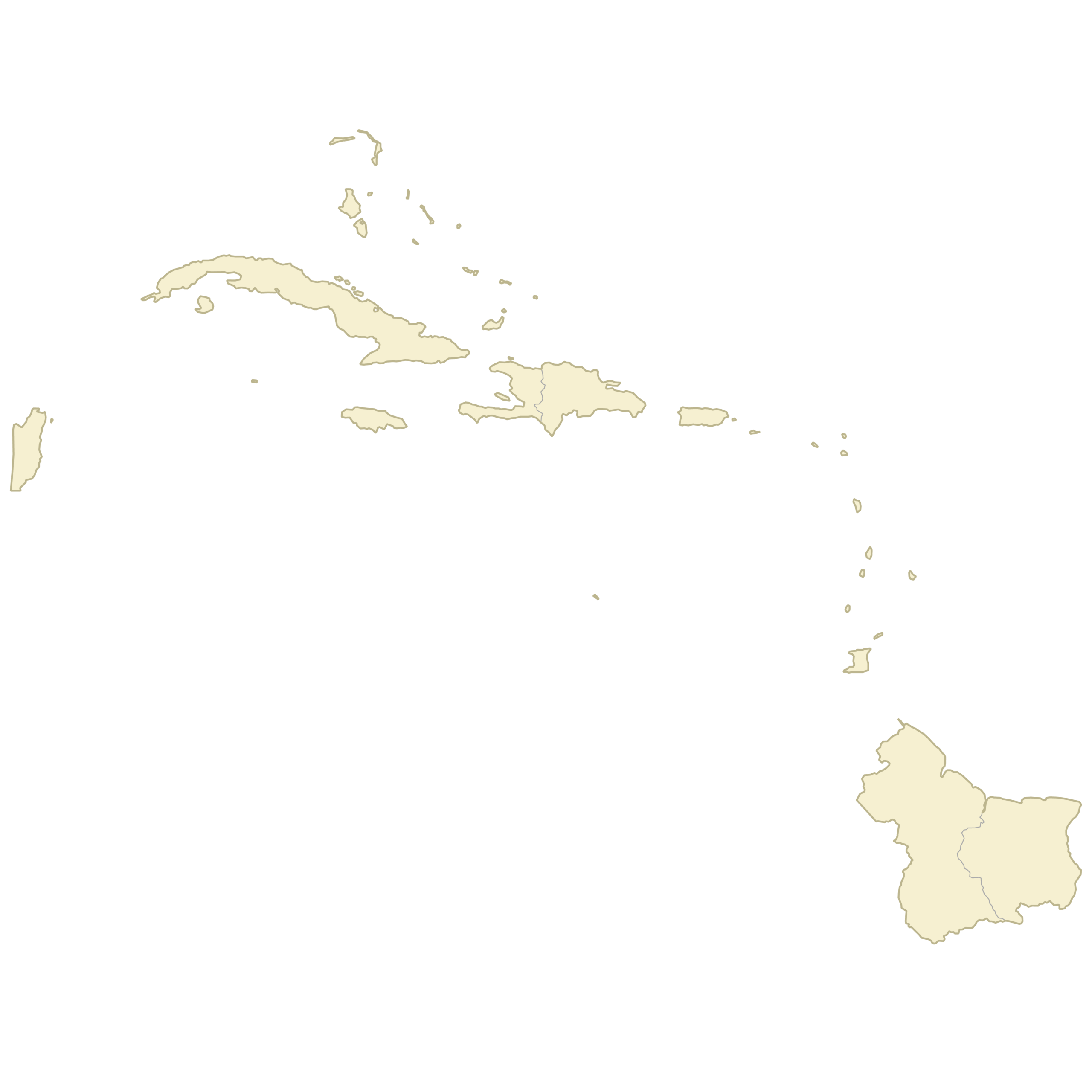 Blank Caribbean Map Printables