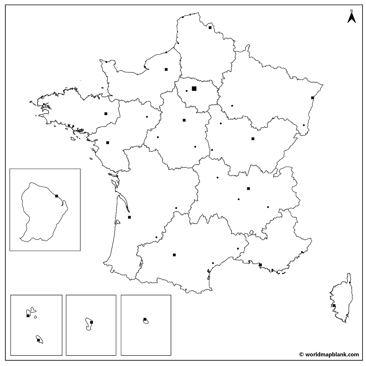 Blank Map Of France France Outline Map PDF 