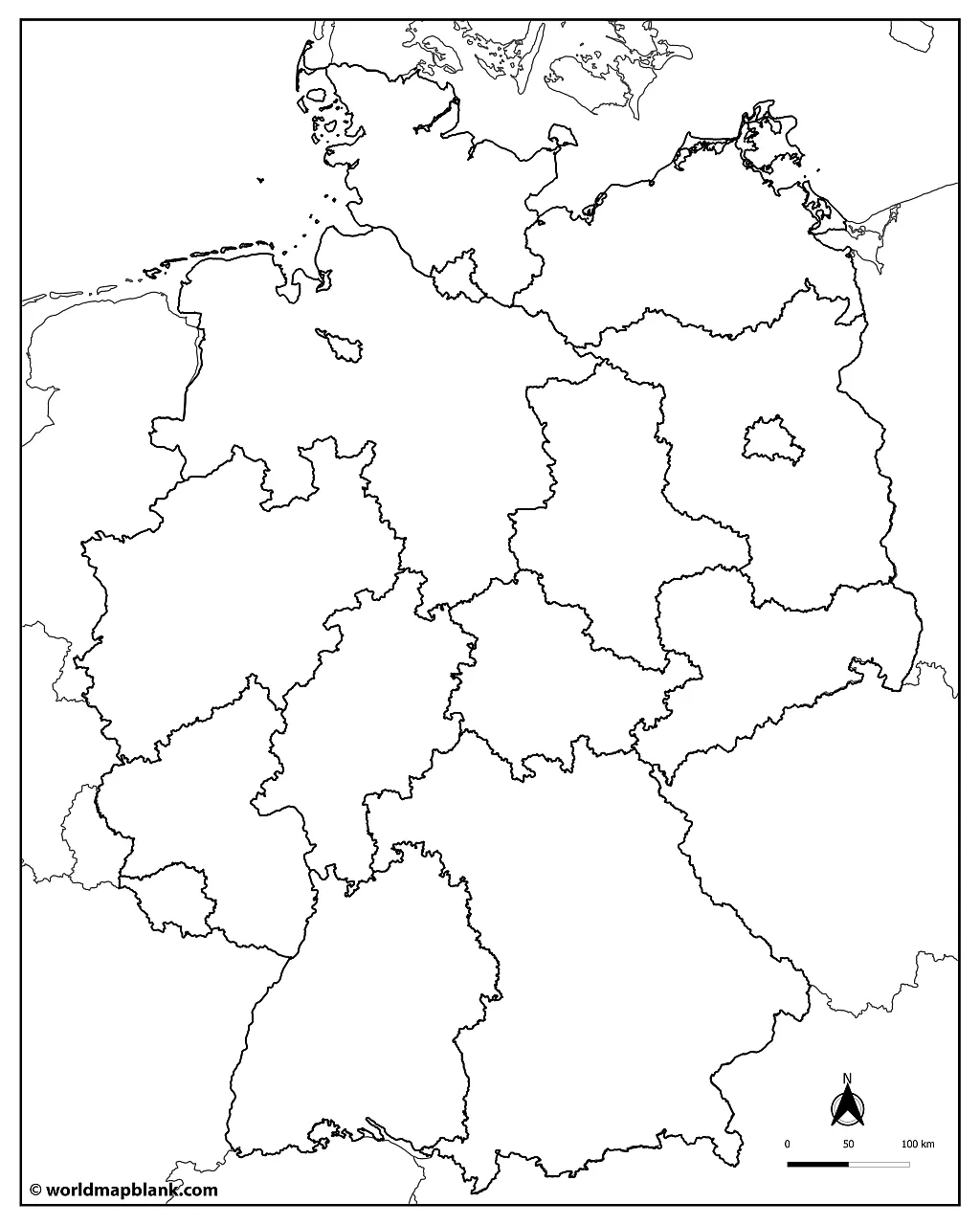 Blank Map Of Germany Germany Map Outline PDF 