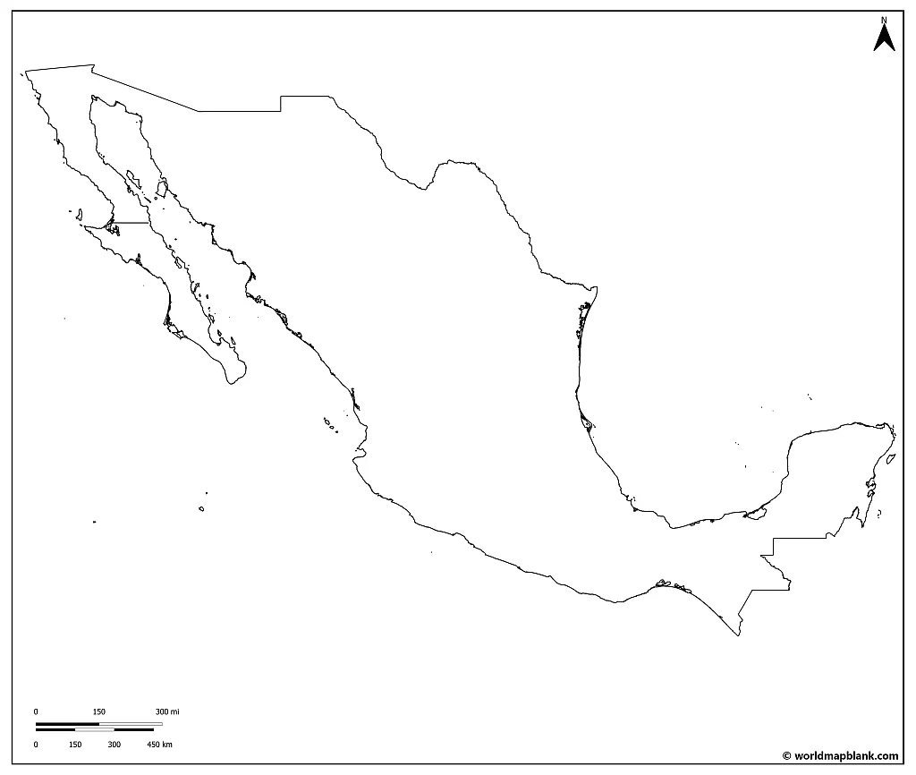 Blank Map Of Mexico Outline Map Of Mexico PDF 