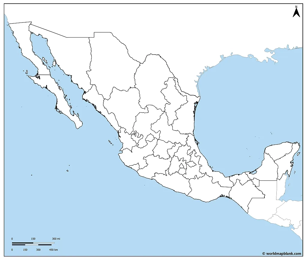 Blank Map Of Mexico Outline Map Of Mexico PDF 