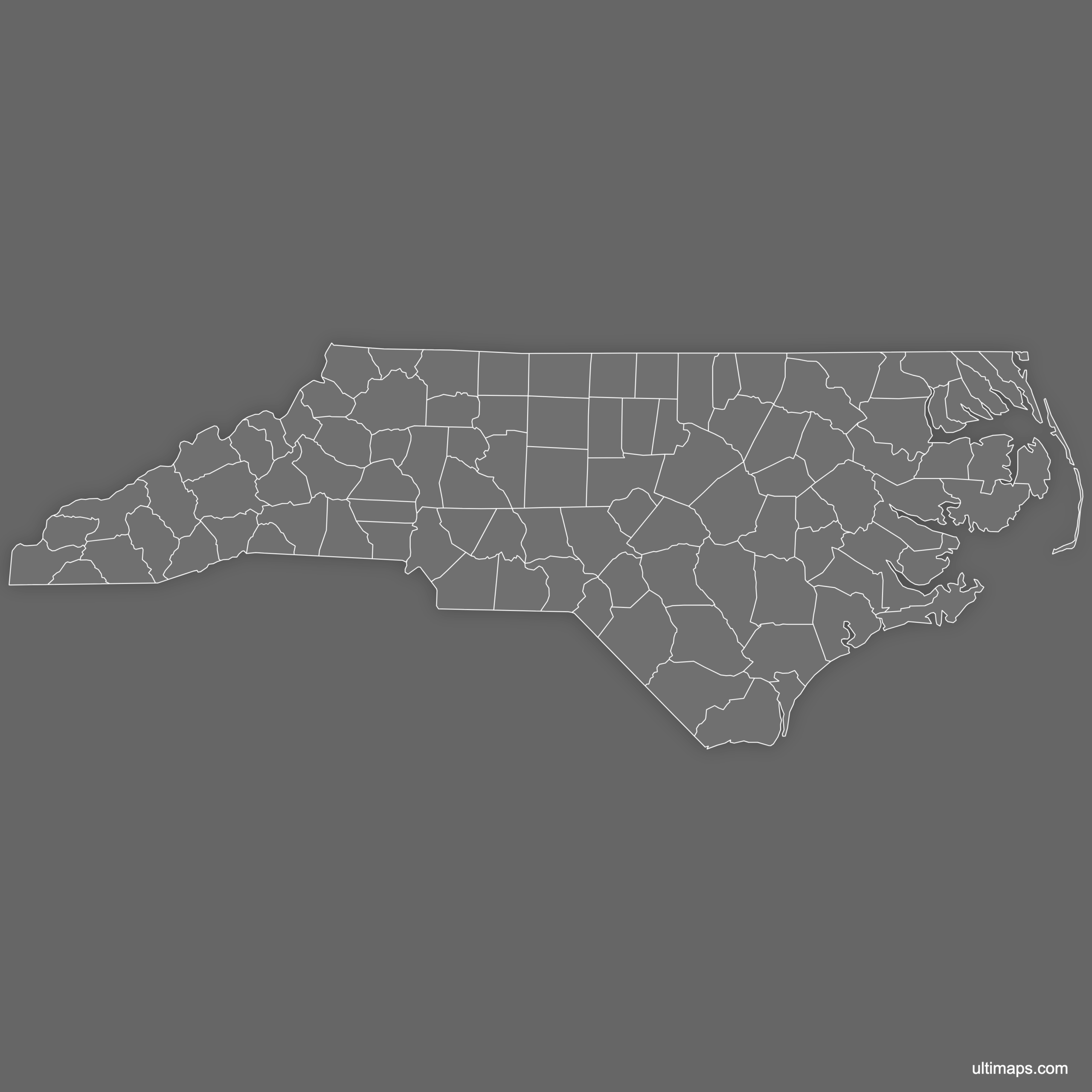 Blank Map Of North Carolina Counties Ultimaps