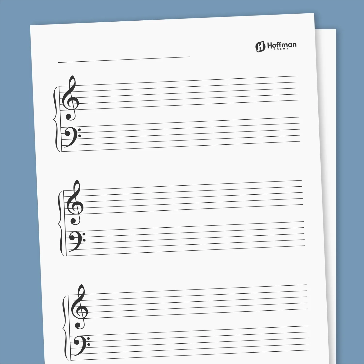 The Grand Staff Blank Printable