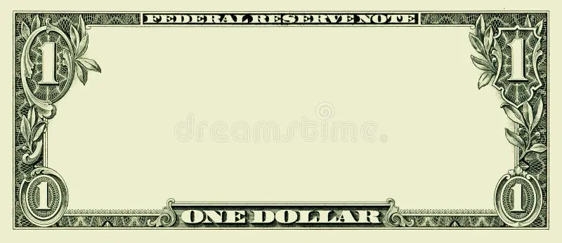 Blank One Dollar Bill Stock Illustration Illustration Of Bill 