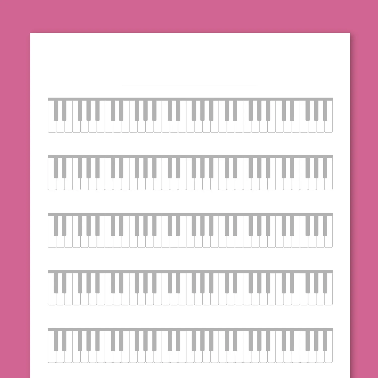 Printable Blank Keyboard Worksheet