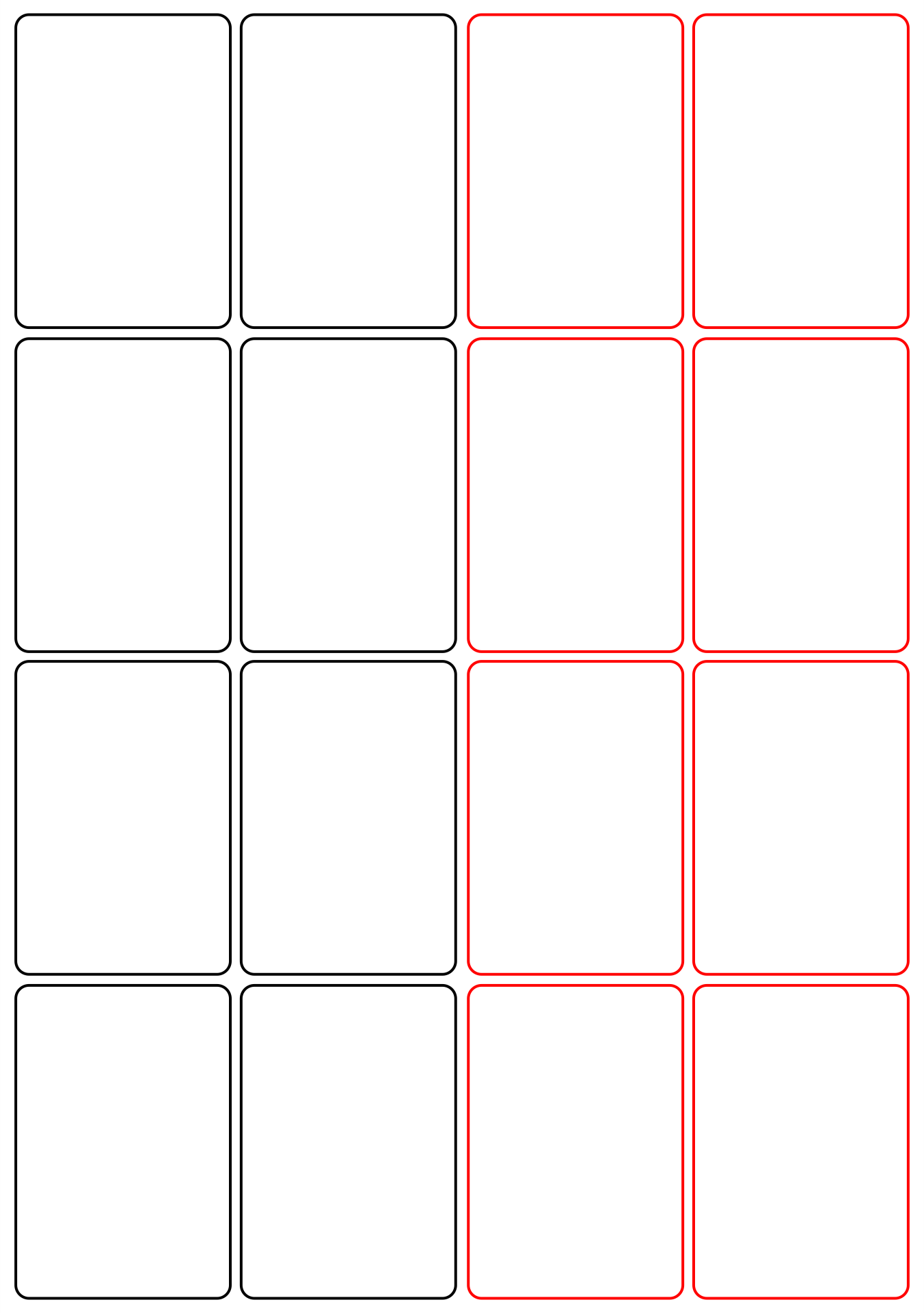 Blank Playing Card Template Printable