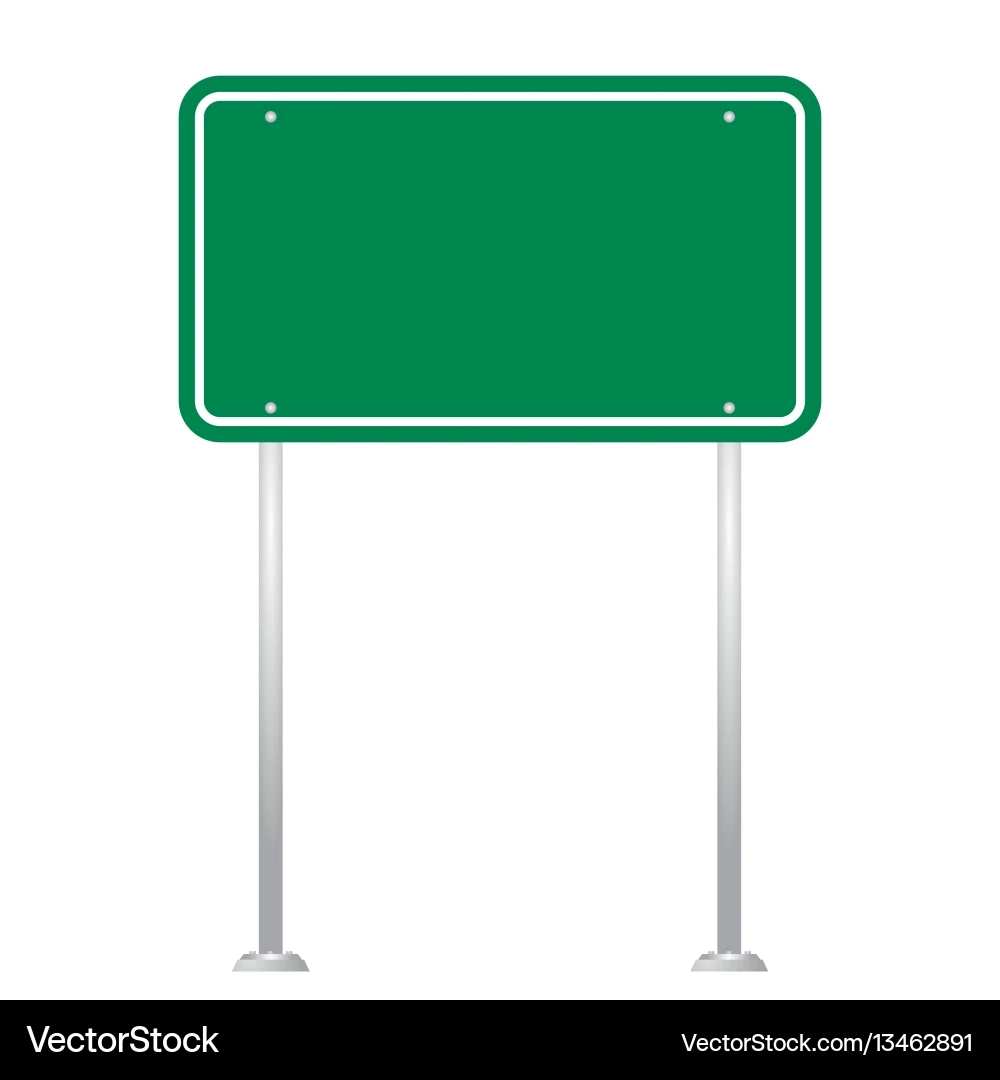 Blank Road Sign Board Royalty Free Vector Image